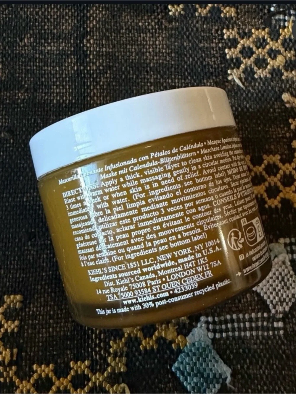 NWT Kiehl's Calendula Petal-Infused Calming Mask size 100ml